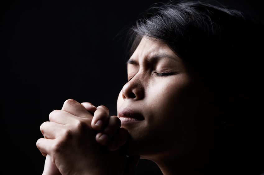 deep in prayer